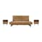 Armen Living Aldo King Size 3 Piece Platform Bed Frame Bedroom Set in Brown Oak Wood and Black Metal SETAOBDBRKG3A - alternate 1